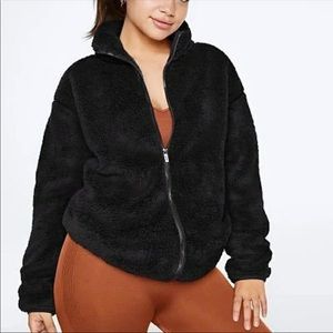 vs pink teddy full zip medium